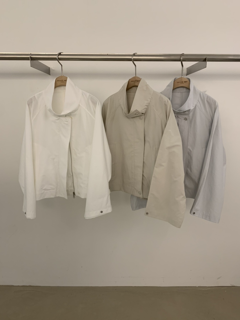 UNDER KEY韓國代購女士新品熱賣推薦人氣職業夾克高領亞麻UNDER KEY夾克