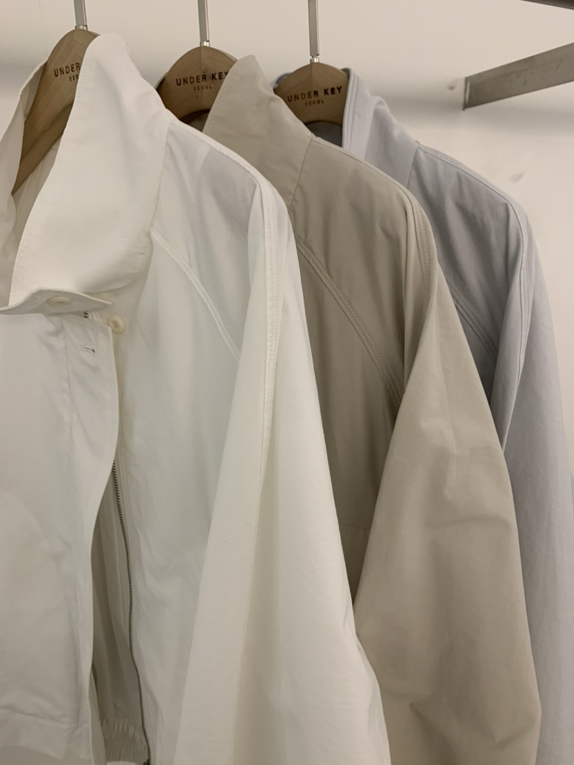 UNDER KEY韓國代購女士新品熱賣推薦人氣職業夾克高領亞麻UNDER KEY夾克