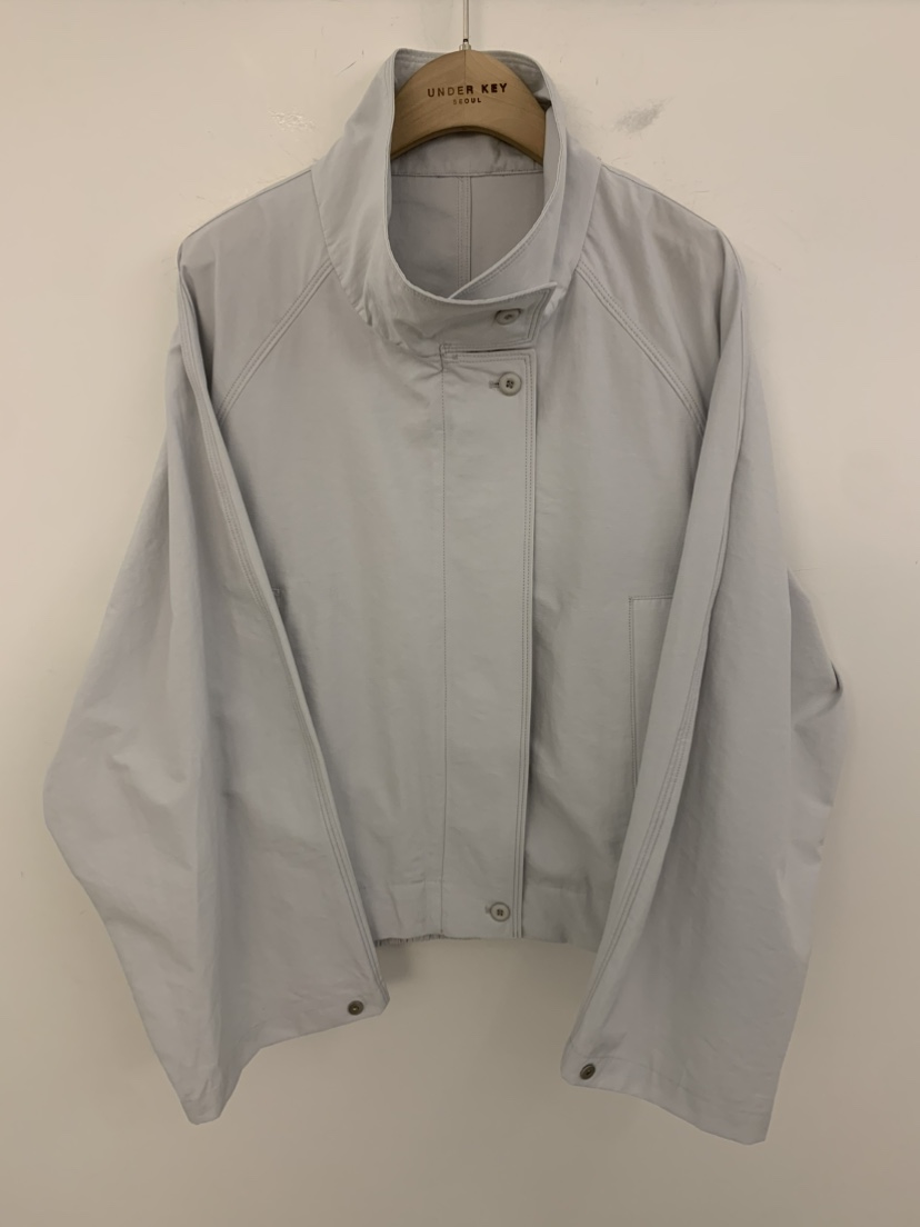 UNDER KEY韓國代購女士新品熱賣推薦人氣職業夾克高領亞麻UNDER KEY夾克圖色1