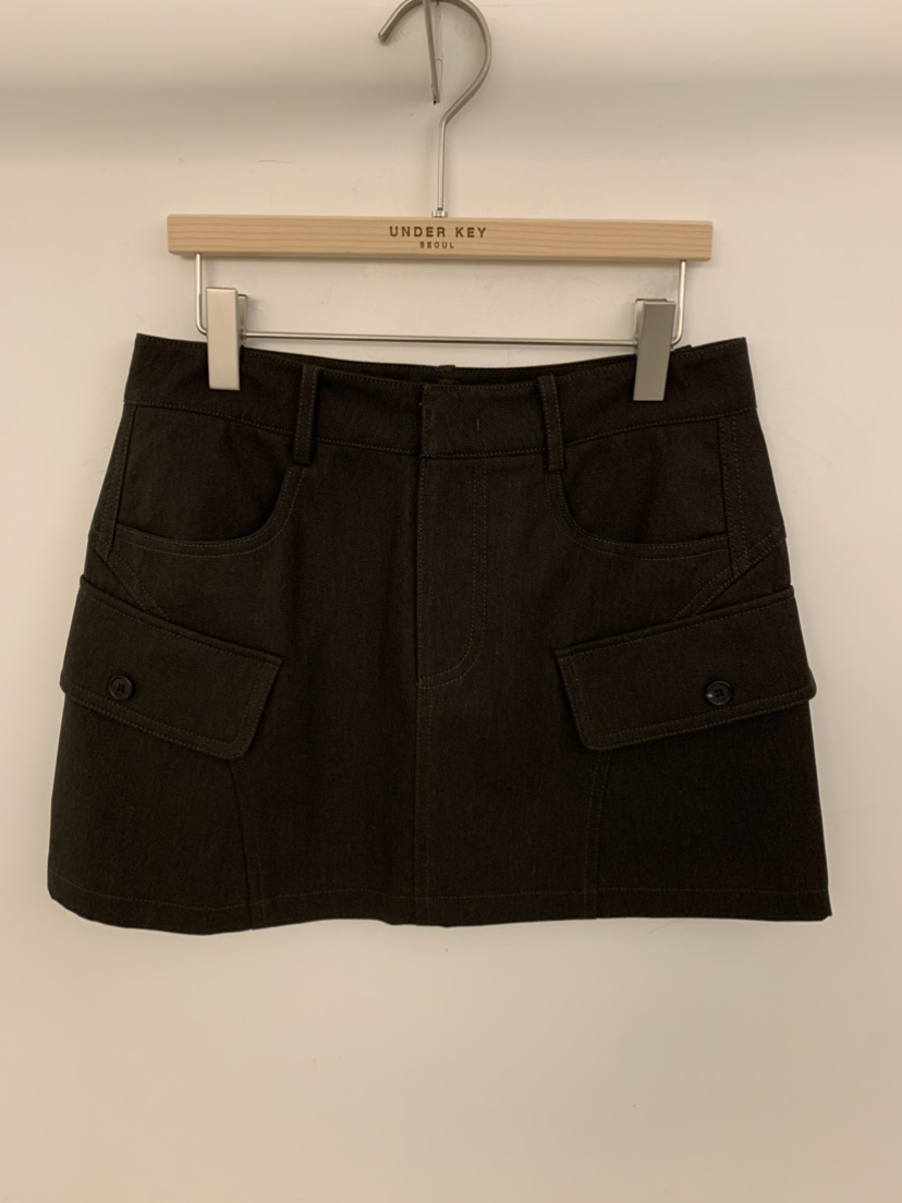 UNDER KEY韓國東大門直郵女裝新款熱賣時尚職業人氣短裙UNDER KEY短裙圖色1咖色