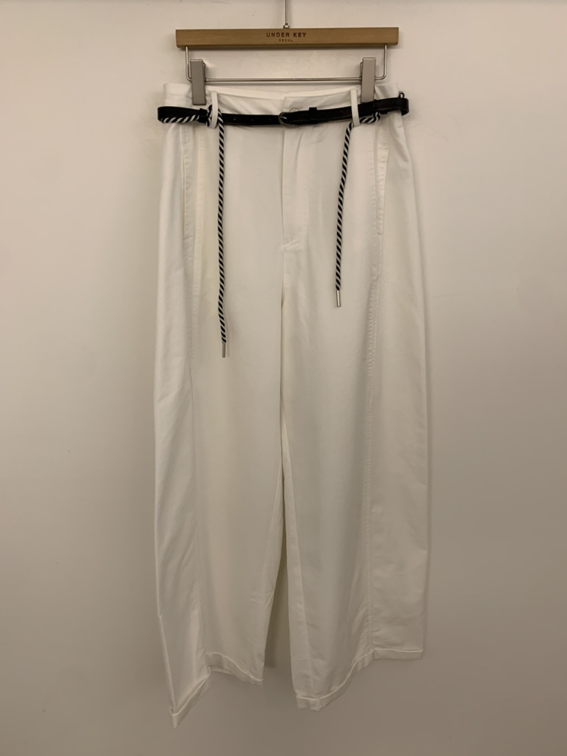 UNDER KEY韓國東大門代購女士新品26春夏休閑褲含腰帶系帶UNDER KEY休閑褲圖色3