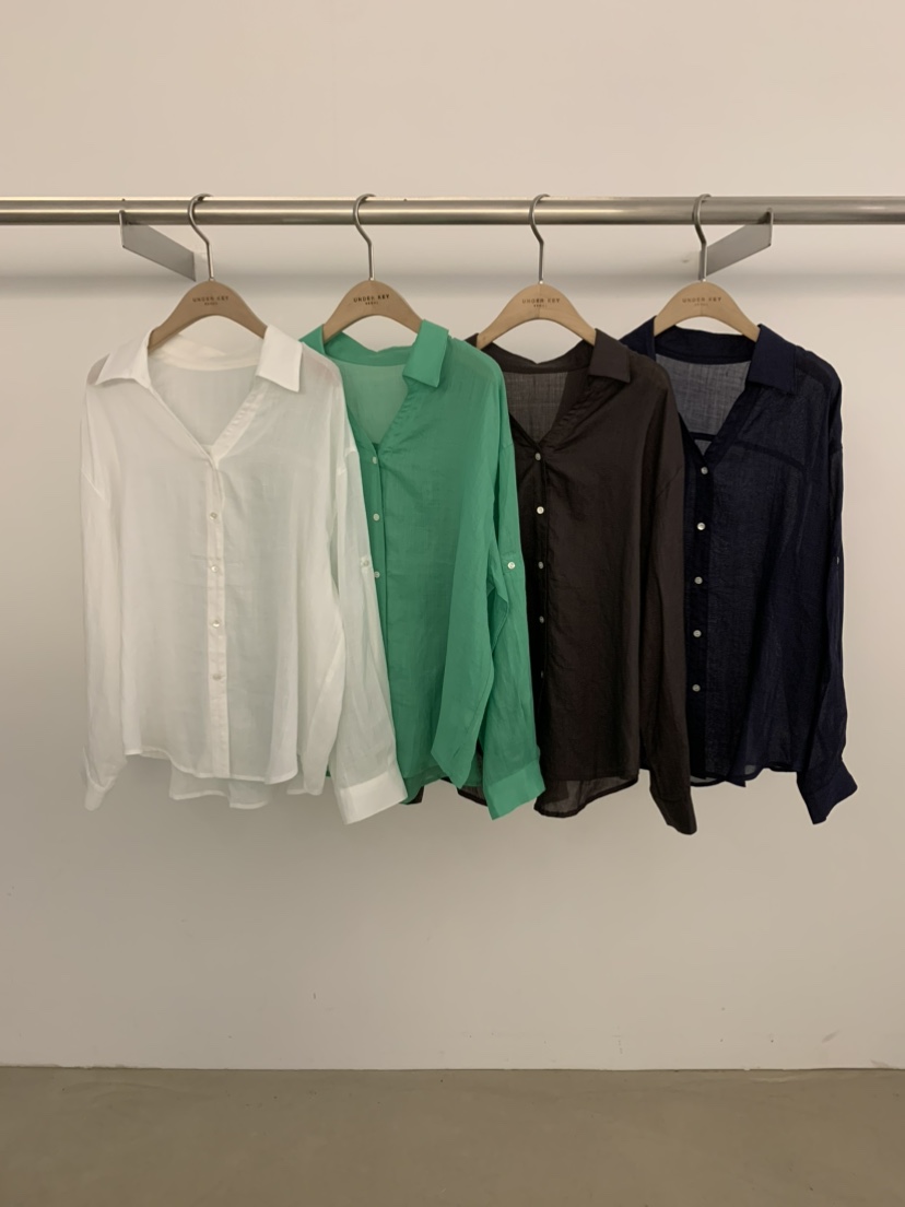 UNDER KEY韓國東大門代購女裝新款人氣襯衫蕾絲衫亞麻布UNDER KEY襯衫/蕾絲衫