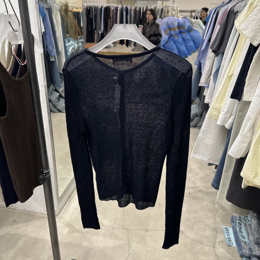 HELVETICA韓國直郵實拍女裝新品人氣熱賣26春夏針織衫亞麻布HELVETICA針織衫