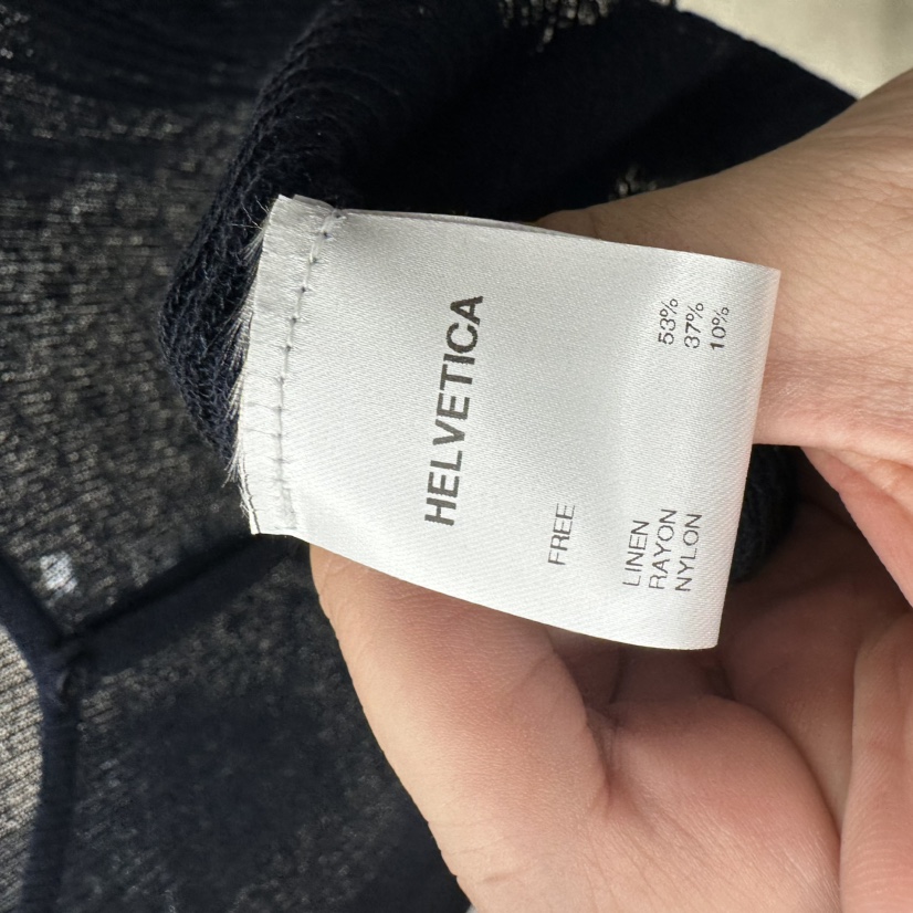 HELVETICA韓國直郵實拍女裝新品人氣熱賣26春夏針織衫亞麻布HELVETICA針織衫