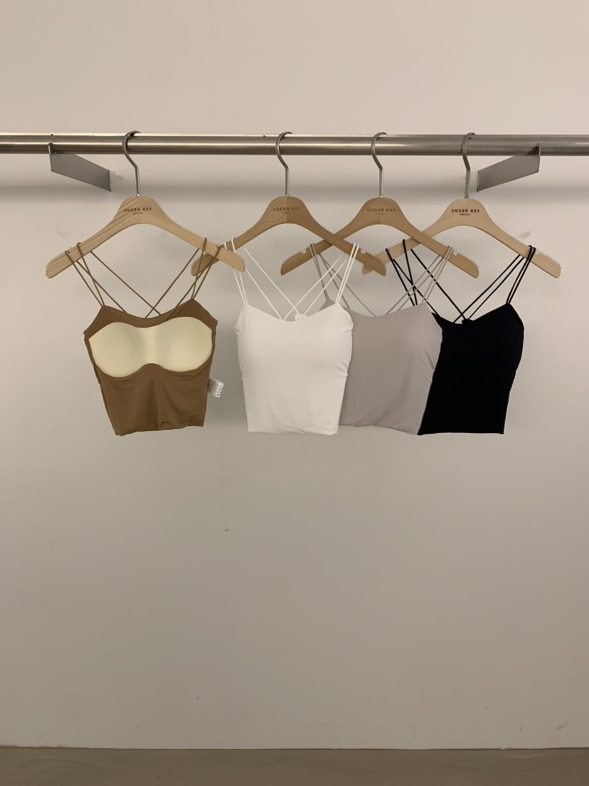 UNDER KEY韓國東大門直郵女裝新款職業休閑吊帶背心雙排扣UNDER KEY吊帶/背心