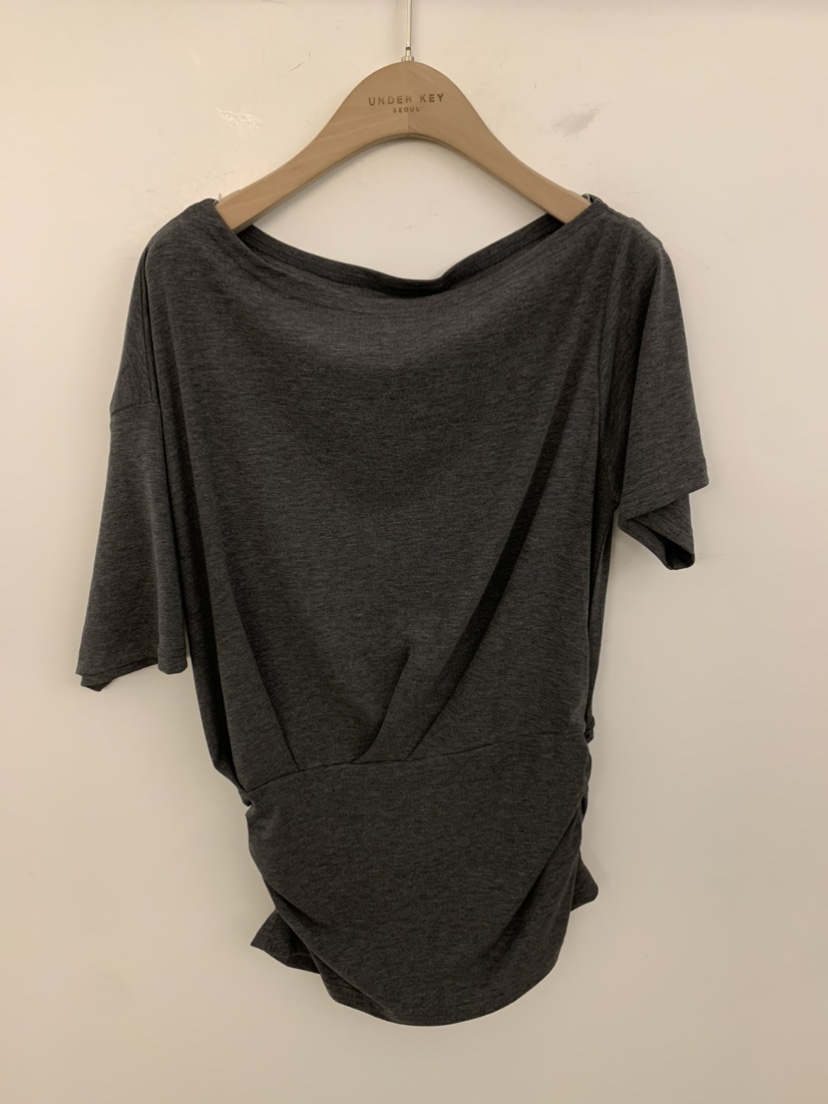 UNDER KEY韓國直郵女士新款休閑熱賣職業人氣推薦時尚T恤UNDER KEYT恤圖色2墨色
