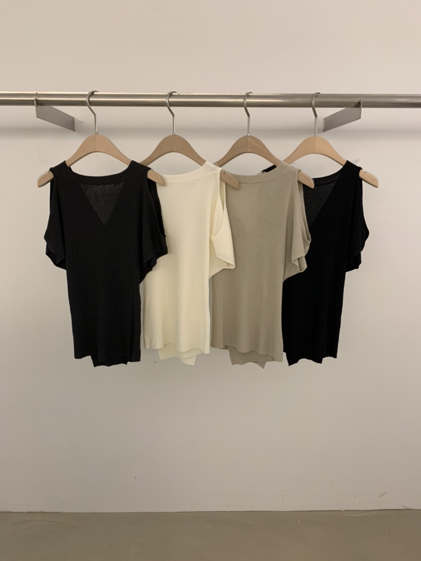 UNDER KEY韓國東大門直郵女士新款人氣針織衫不對稱開衩UNDER KEY針織衫