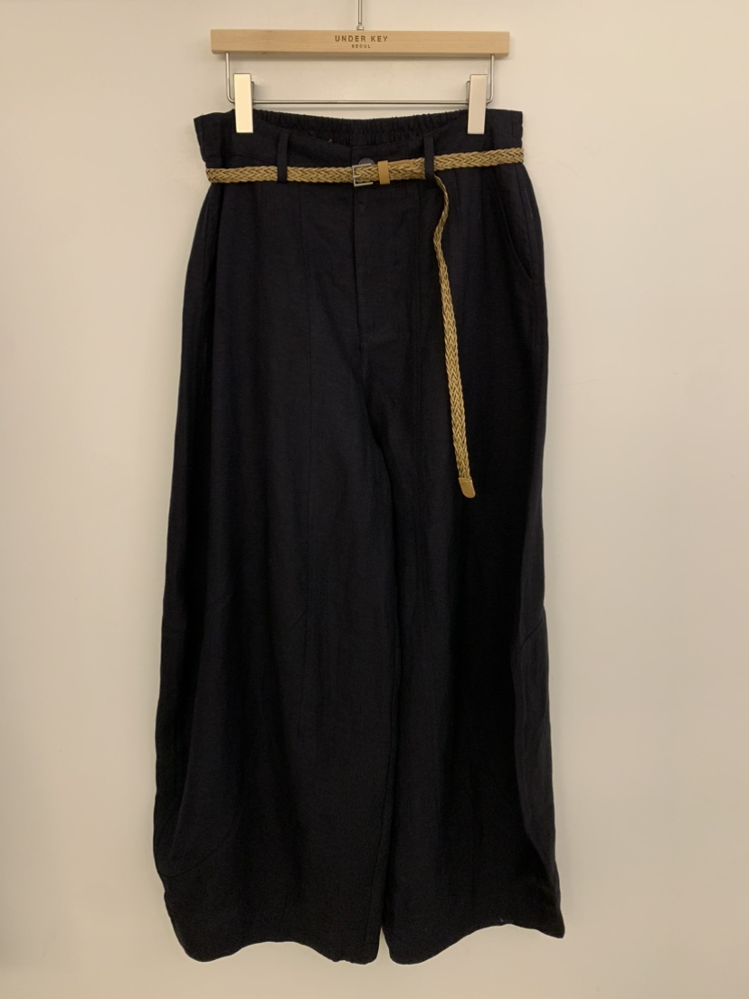 UNDER KEY韓國東大門直郵女士新品熱賣時尚休閑褲含腰帶UNDER KEY休閑褲圖色2