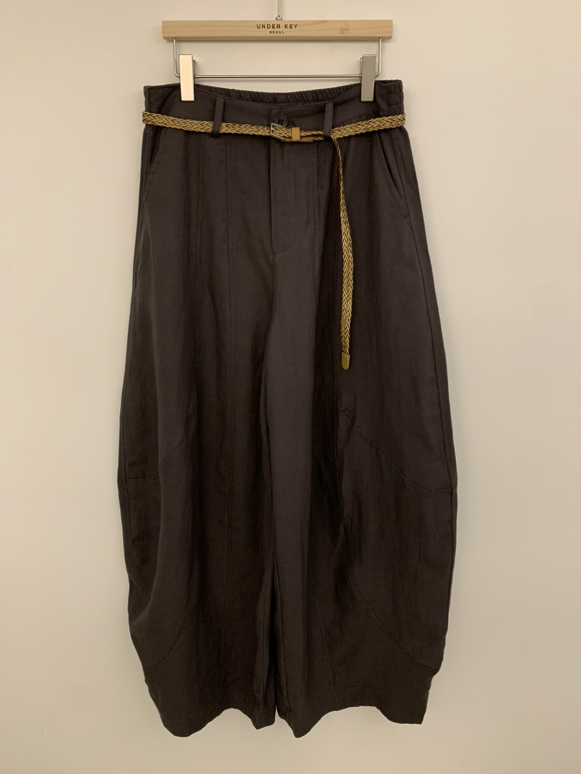 UNDER KEY韓國東大門直郵女士新品熱賣時尚休閑褲含腰帶UNDER KEY休閑褲圖色3