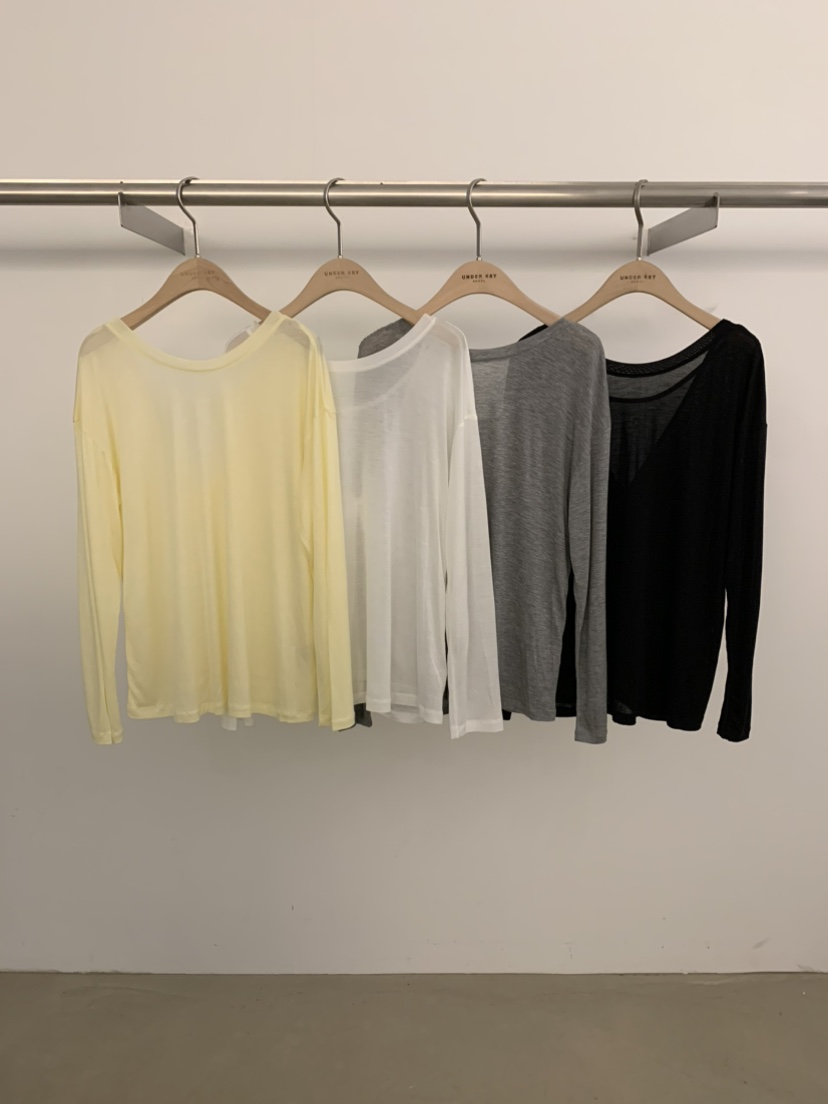 UNDER KEY韓國直郵女士新款熱賣時尚26春夏休閑人氣長袖T恤UNDER KEY長袖T恤