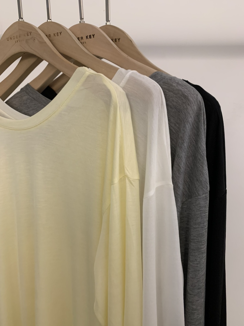 UNDER KEY韓國直郵女士新款熱賣時尚26春夏休閑人氣長袖T恤UNDER KEY長袖T恤