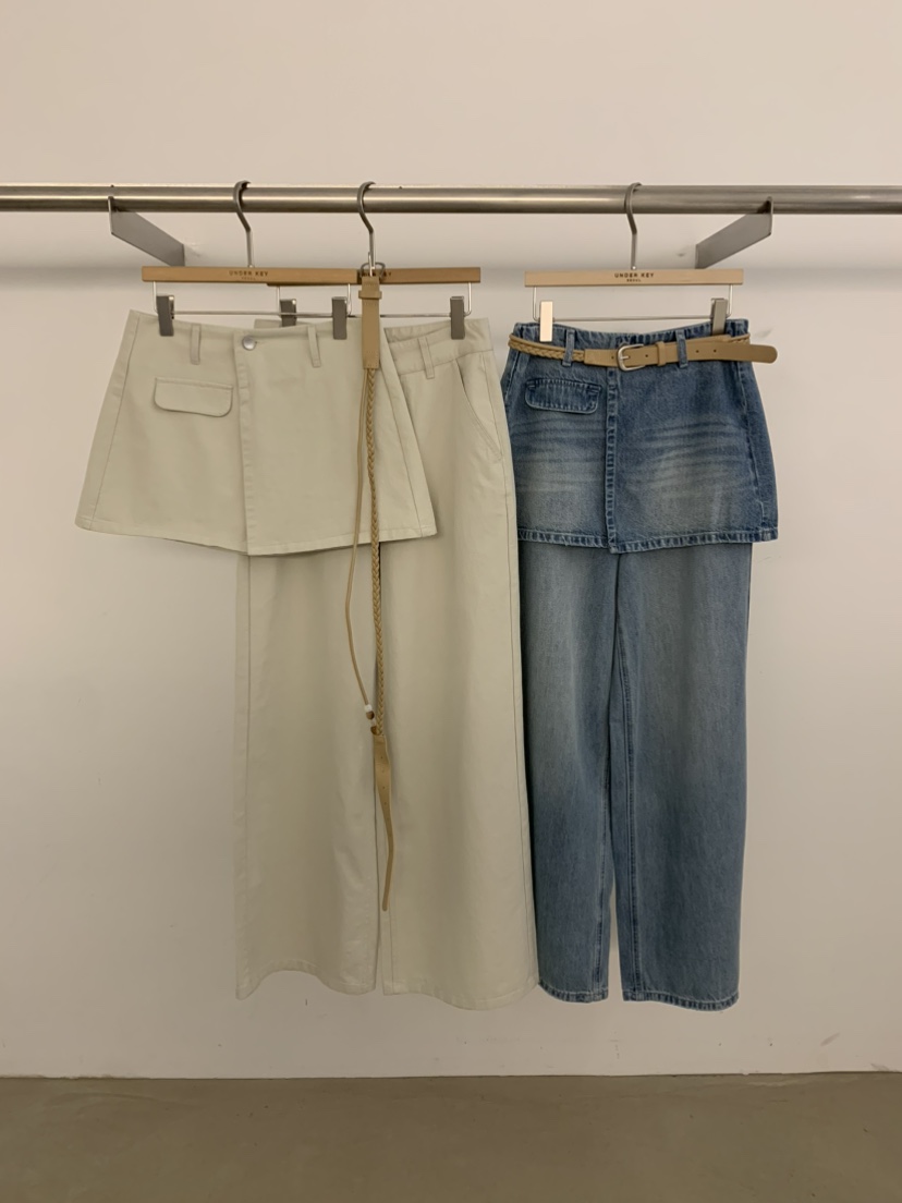 UNDER KEY韓國東大門直郵女士新款休閑時尚熱賣套裝含腰帶UNDER KEY套裝