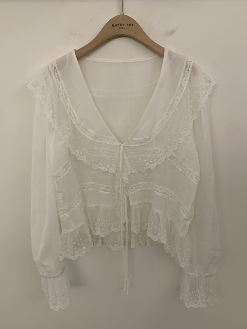 UNDER KEY韓國東大門代購女士新品熱賣推薦時尚襯衫蕾絲衫UNDER KEY襯衫/蕾絲衫圖色2