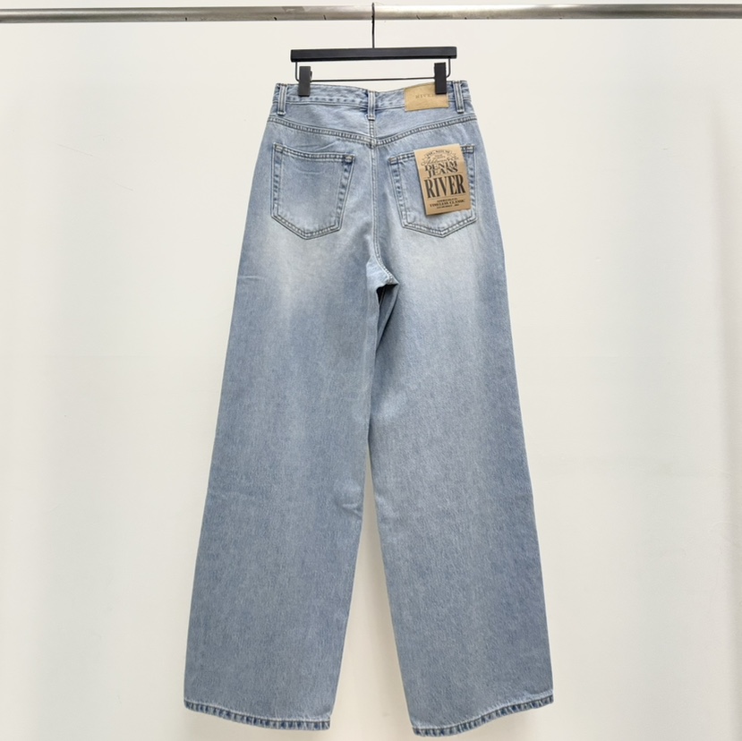 RIVER韓國代購女裝新款熱賣人氣休閑26春夏推薦牛仔褲泰迪熊WATER/RIVER牛仔褲