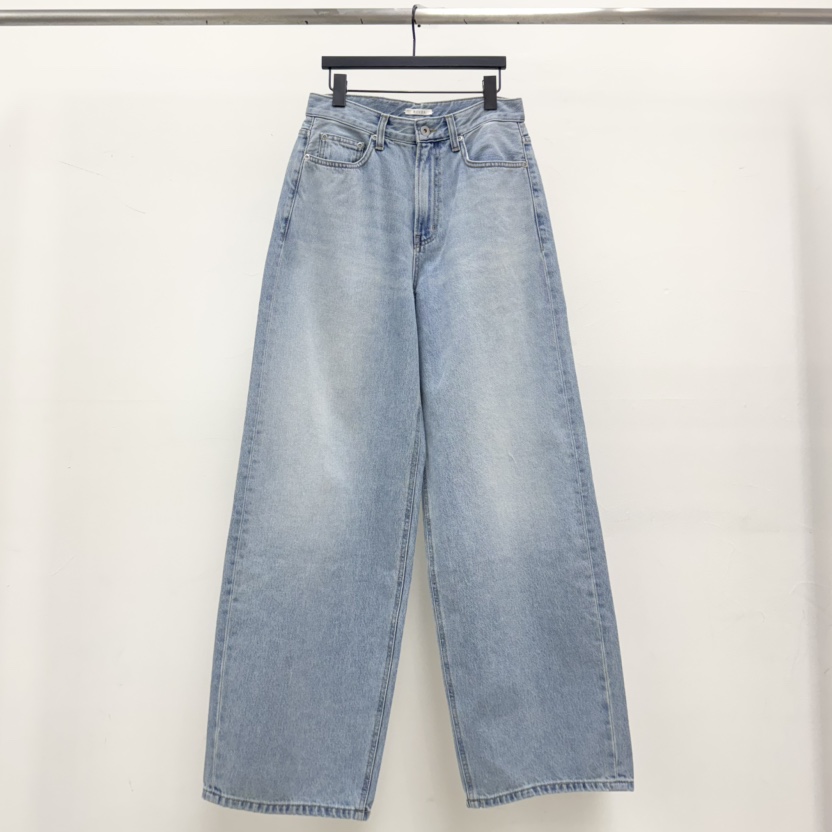 RIVER韓國代購女裝新款熱賣人氣休閑26春夏推薦牛仔褲泰迪熊WATER/RIVER牛仔褲圖色1淺色