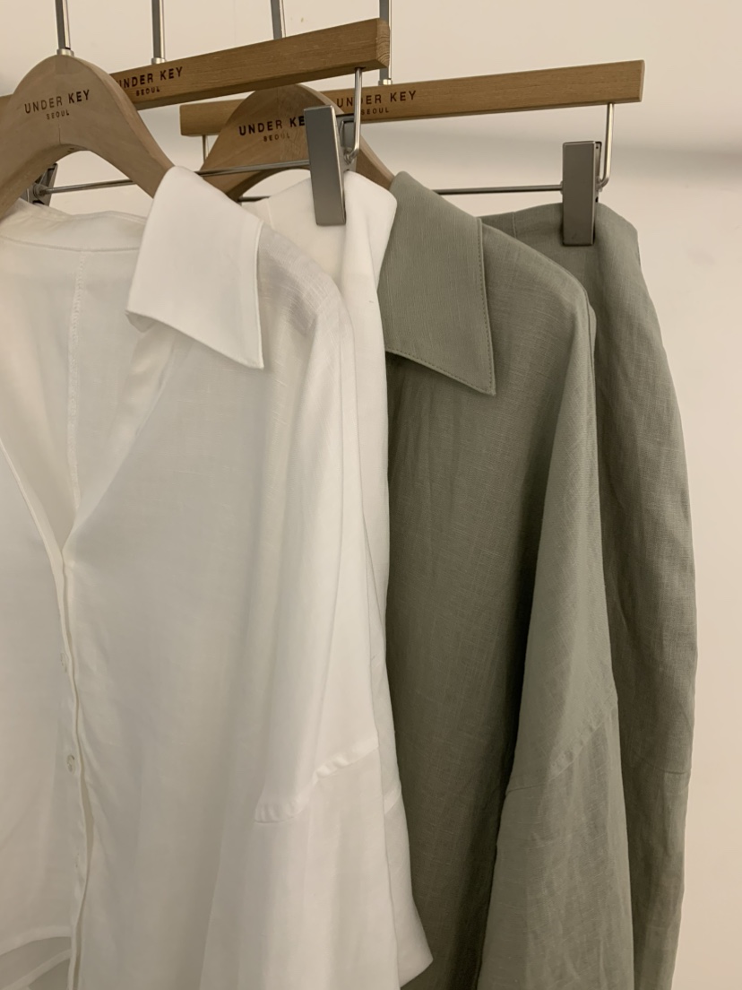 UNDER KEY韓國代購女裝新款休閑推薦時尚熱賣套裝亞麻布UNDER KEY套裝