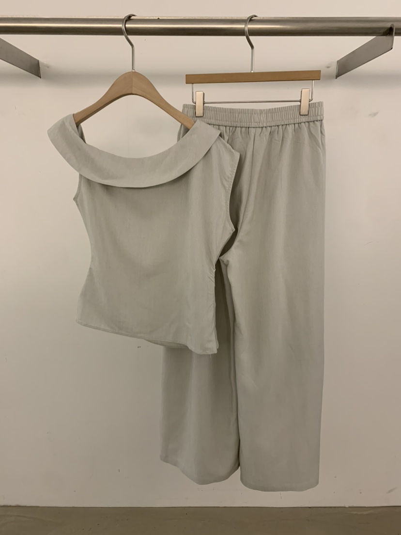 UNDER KEY韓國東大門直郵女裝新品休閑時尚人氣套裝亞麻UNDER KEY套裝