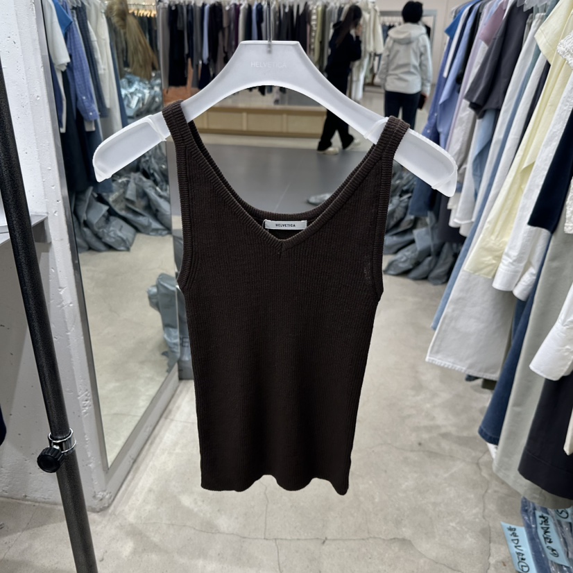 HELVETICA韓國東大門直郵女裝新款時尚休閑推薦26春夏吊帶背心HELVETICA吊帶/背心圖色4棕色