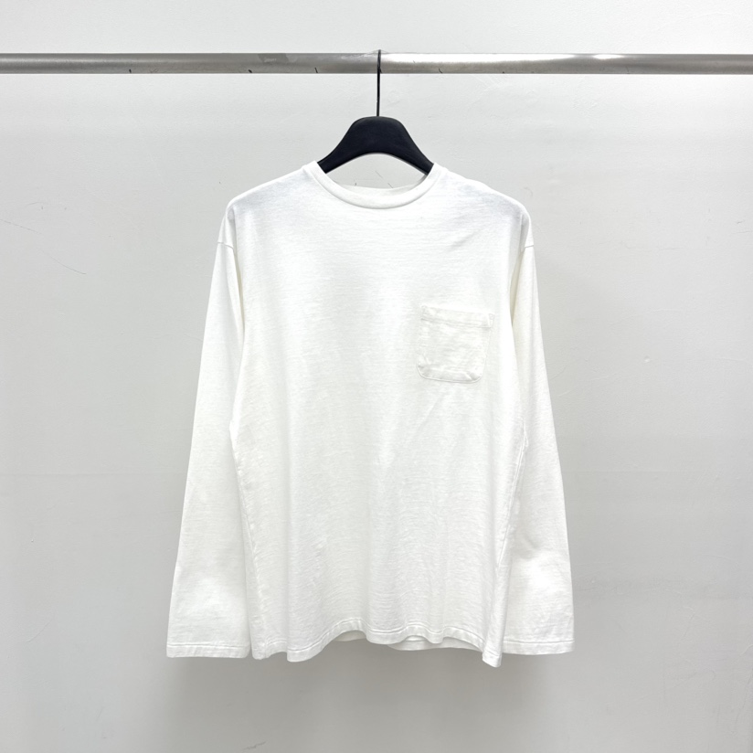 RIVER韓國東大門代購女士新品人氣職業熱賣26春夏長袖T恤口袋WATER/RIVER長袖T恤圖色1