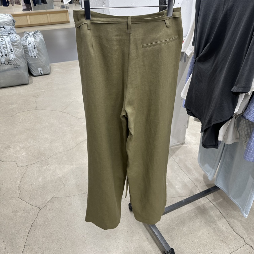 HELVETICA韓國東大門直郵女士新款人氣熱賣休閑褲含腰帶亞麻HELVETICA休閑褲