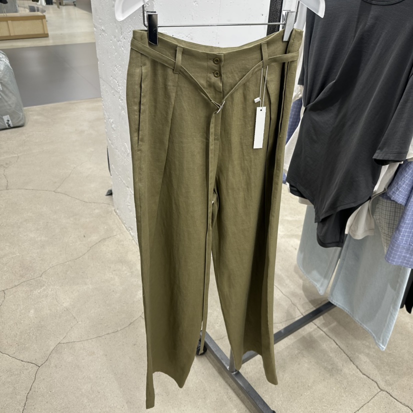 HELVETICA韓國東大門直郵女士新款人氣熱賣休閑褲含腰帶亞麻HELVETICA休閑褲圖色1