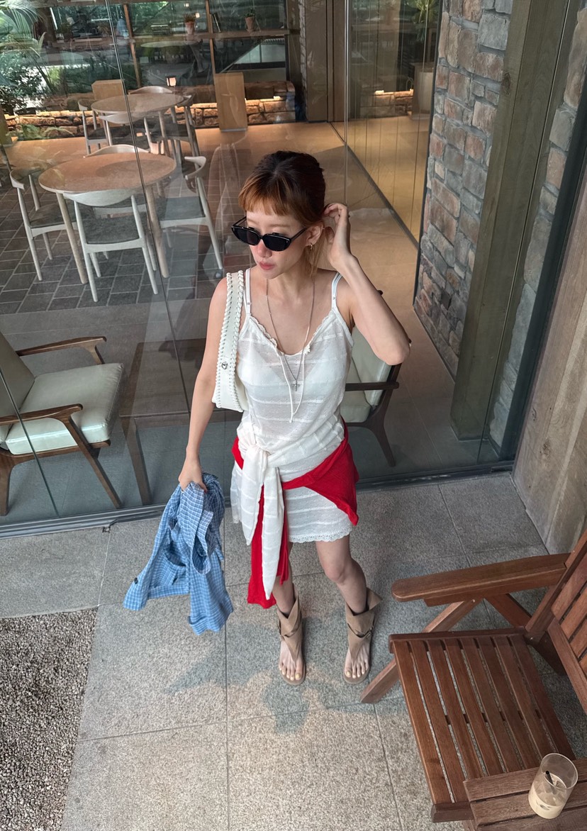 DENVER韓國直郵女士新款休閑推薦時尚26春夏吊帶背心不含屁簾DENVER吊帶/背心