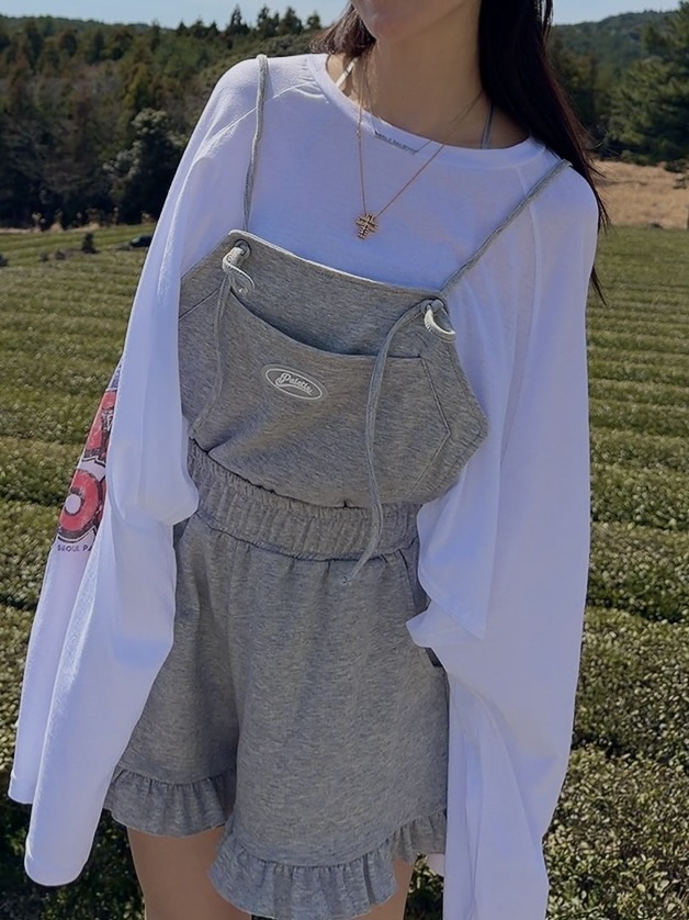 PALETTE-Q韓國代購女士新品人氣時尚熱賣職業背帶褲棉質PALETTE-Q背帶褲