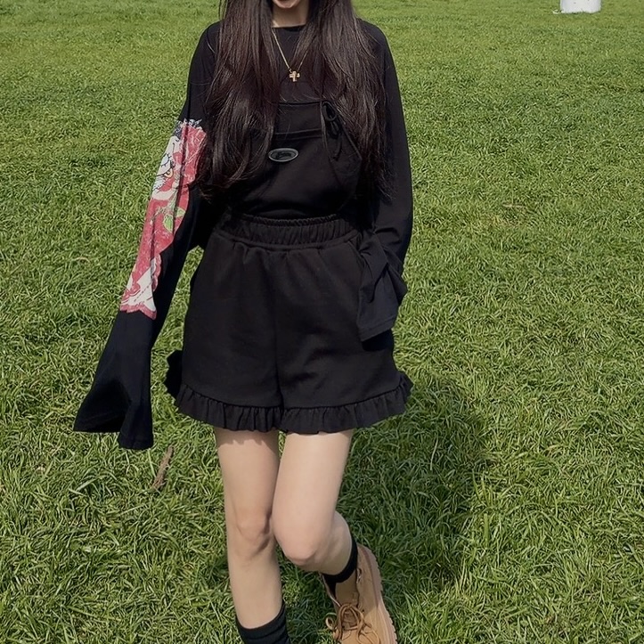 PALETTE-Q韓國代購女士新品人氣時尚熱賣職業背帶褲棉質PALETTE-Q背帶褲