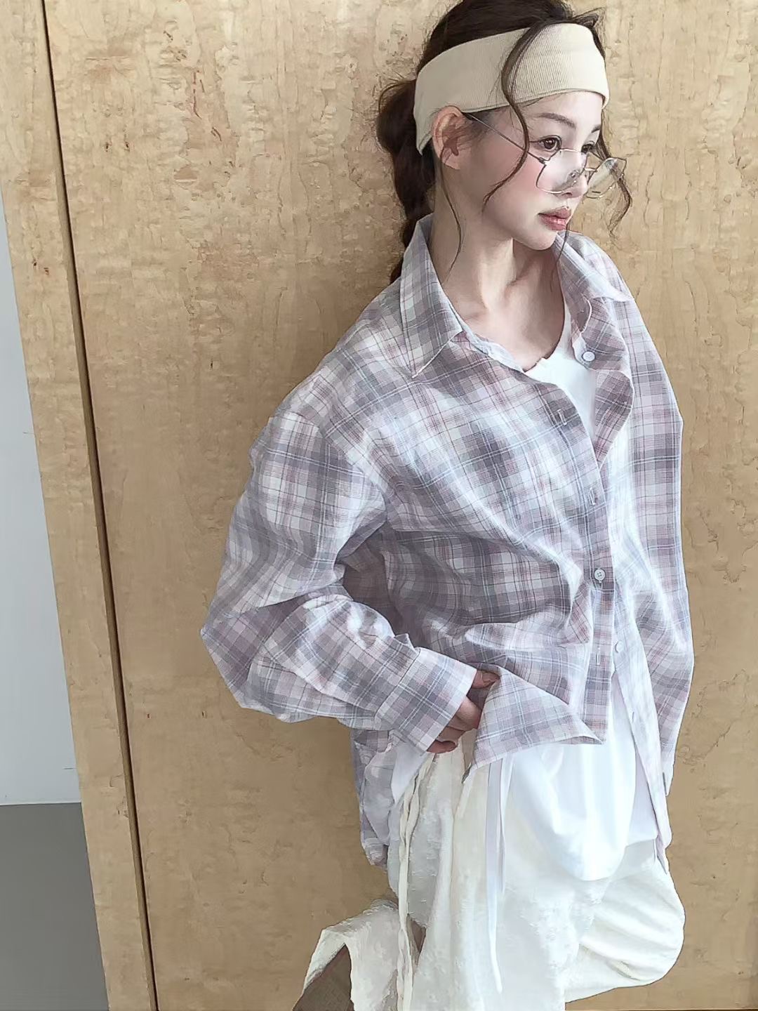 PEETS韓國直郵實拍女士新款休閑熱賣時尚襯衫蕾絲衫不含內搭PEETS襯衫/蕾絲衫