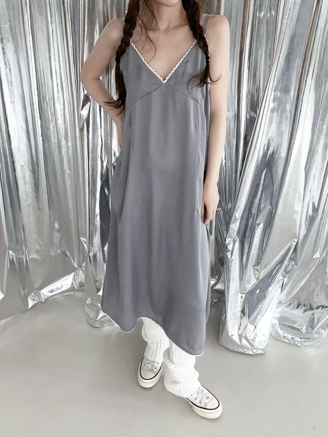 PEETS韓國直郵實拍女裝新品熱賣職業26春夏時尚休閑連衣裙PEETS連衣裙圖色1