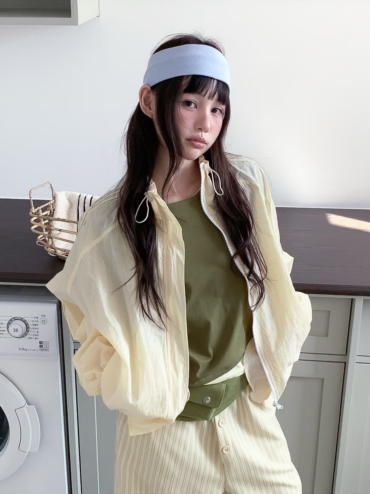 PEETS韓國直郵實拍女士新品推薦26春夏休閑人氣熱賣夾克褶裥PEETS夾克圖色1