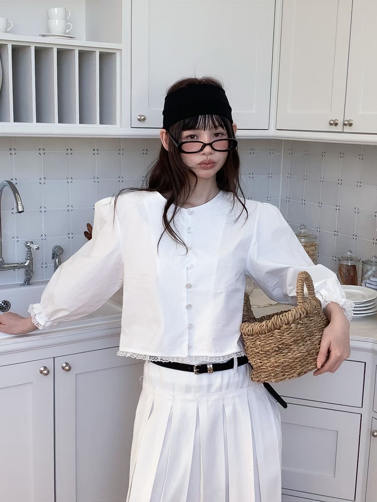 PEETS韓國直郵女裝新款職業時尚26春夏人氣熱賣襯衫蕾絲衫PEETS襯衫/蕾絲衫