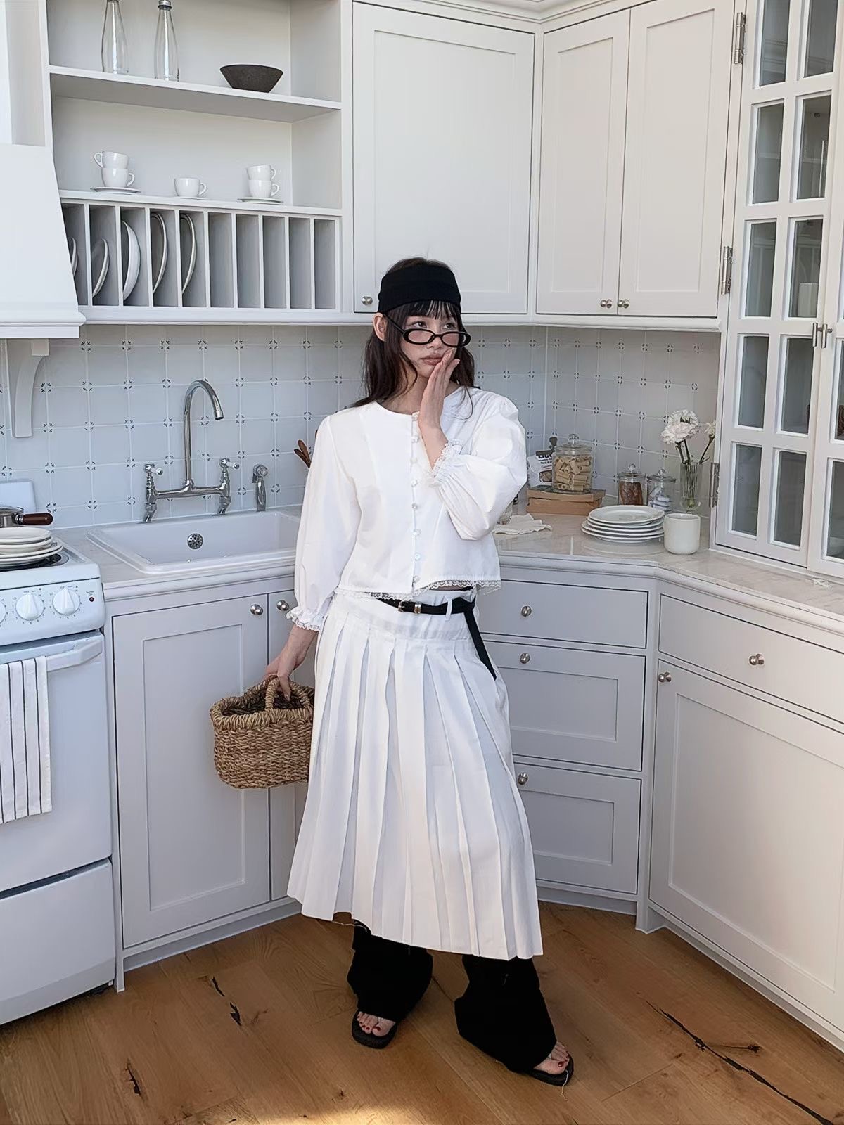 PEETS韓國直郵女裝新款職業時尚26春夏人氣熱賣襯衫蕾絲衫PEETS襯衫/蕾絲衫