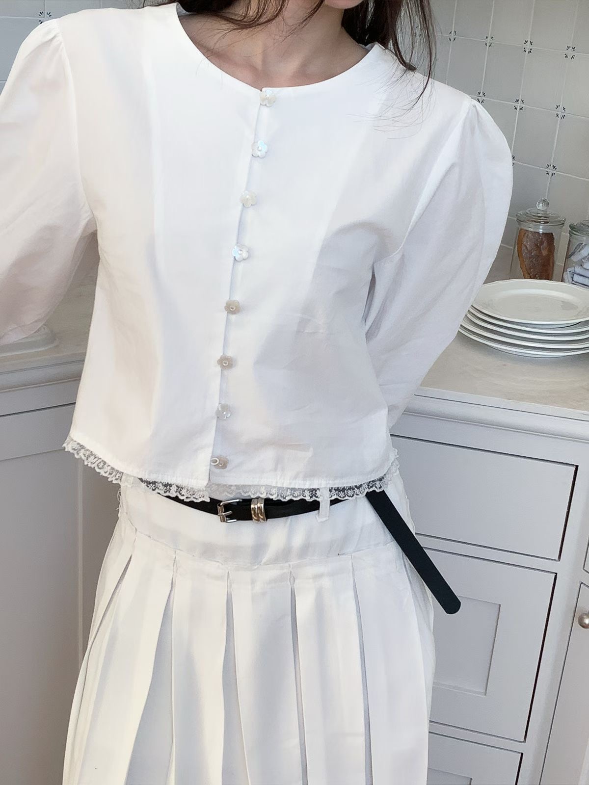 PEETS韓國直郵女裝新款職業時尚26春夏人氣熱賣襯衫蕾絲衫PEETS襯衫/蕾絲衫