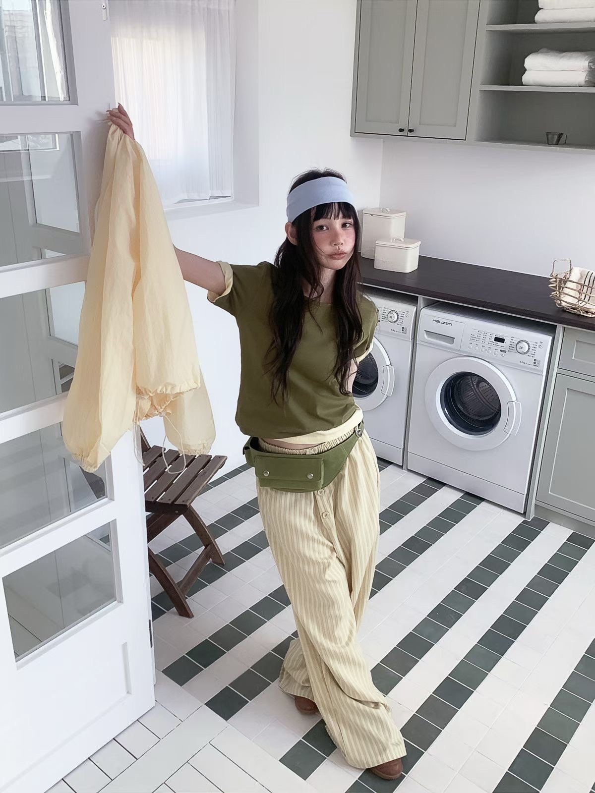 PEETS韓國代購女士新款人氣推薦職業熱賣時尚休閑褲不含腰包PEETS休閑褲