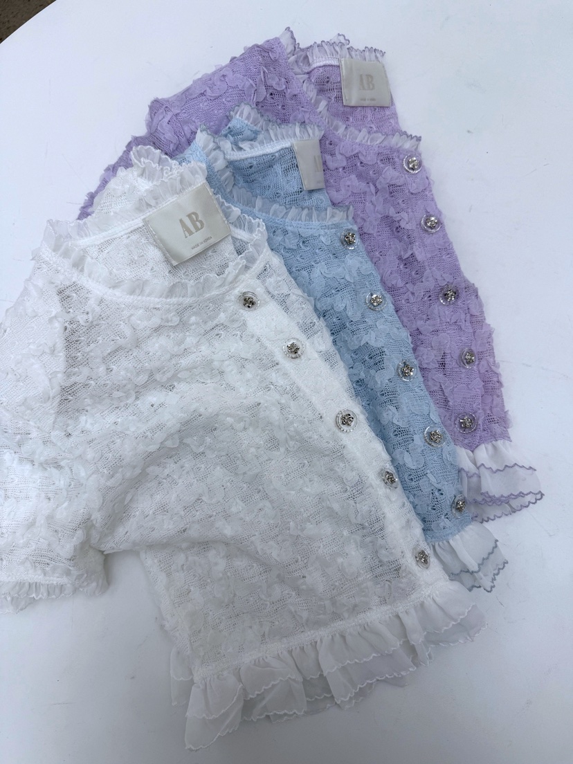 AB東大門實拍女裝新款熱賣26春夏時尚推薦休閑襯衫蕾絲衫AB襯衫/蕾絲衫