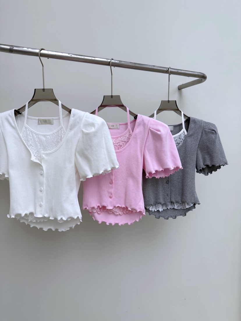 AB東大門實拍女裝新款人氣真品推薦26春夏時尚針織衫假兩件AB針織衫