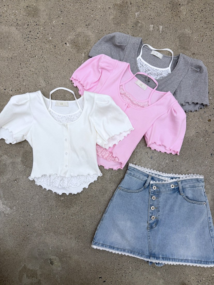 AB東大門實拍女裝新款人氣真品推薦26春夏時尚針織衫假兩件AB針織衫