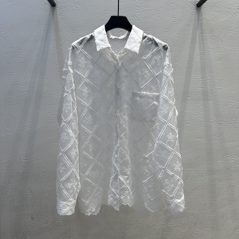 TRIPLE SEVEN韓國代購女裝新款職業休閑推薦襯衫蕾絲衫刺繡TRIPLE SEVEN襯衫/蕾絲衫圖色1