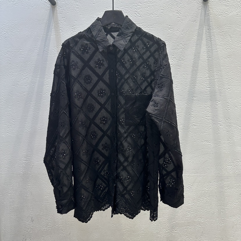 TRIPLE SEVEN韓國代購女裝新款職業休閑推薦襯衫蕾絲衫刺繡TRIPLE SEVEN襯衫/蕾絲衫圖色2