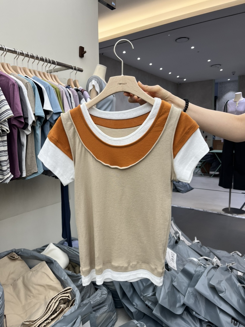 I MFACT韓國代購女裝新款人氣職業時尚休閑26春夏熱賣T恤I MFACTT恤圖色3