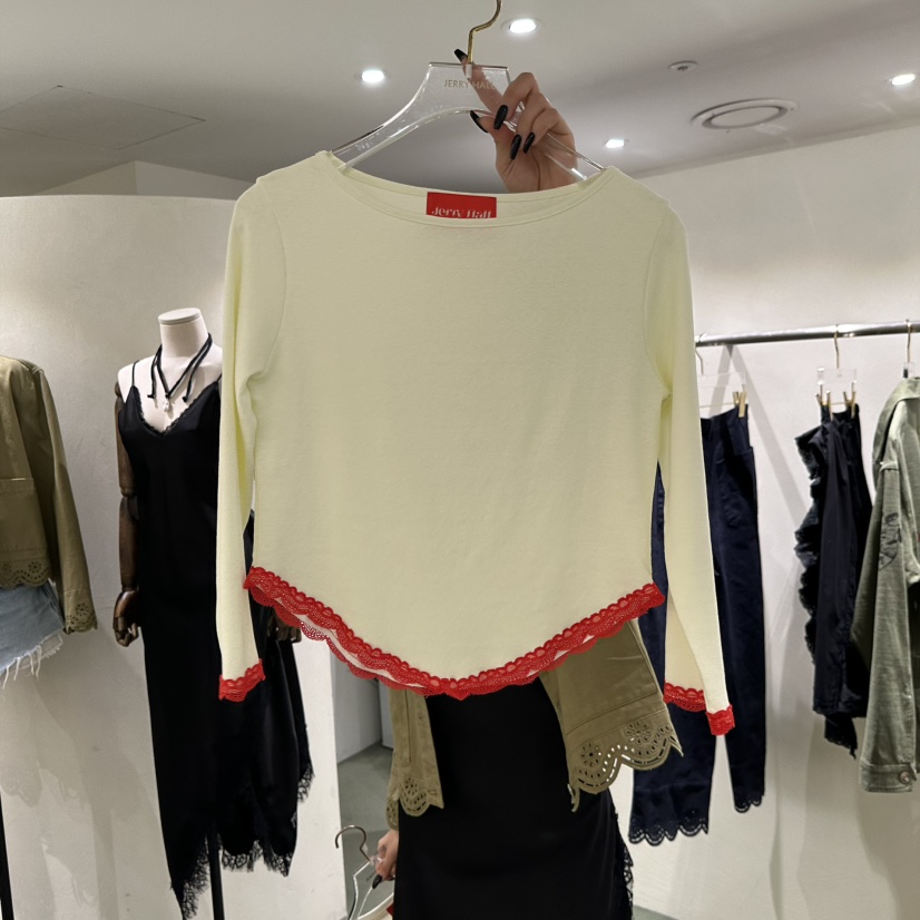 JERRY HALL-P韓國直郵實拍女士新款26春夏職業時尚長袖T恤JERRY HALL長袖T恤圖色1
