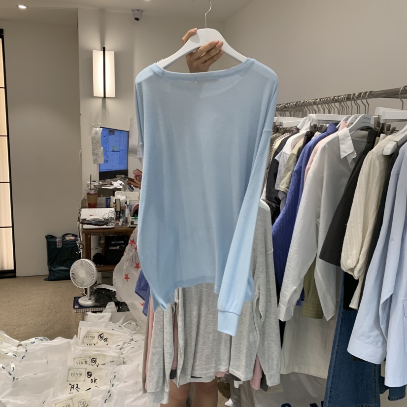 VENIR-a韓國直郵女士新款推薦人氣26春夏熱賣休閑長袖T恤VENIR-a長袖T恤