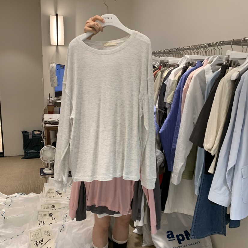 VENIR-a韓國直郵女士新款推薦人氣26春夏熱賣休閑長袖T恤VENIR-a長袖T恤圖色2