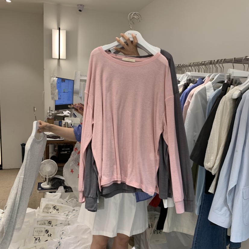 VENIR-a韓國直郵女士新款推薦人氣26春夏熱賣休閑長袖T恤VENIR-a長袖T恤圖色3