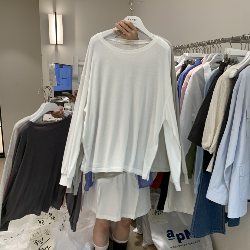 VENIR-a韓國直郵女士新款推薦人氣26春夏熱賣休閑長袖T恤VENIR-a長袖T恤圖色5