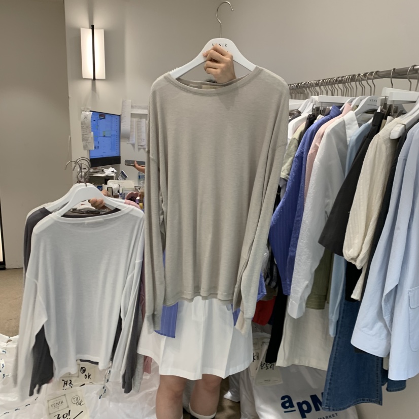 VENIR-a韓國直郵女士新款推薦人氣26春夏熱賣休閑長袖T恤VENIR-a長袖T恤圖色6