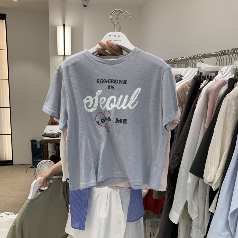 VENIR-a韓國直郵女士新品職業26春夏休閑人氣熱賣推薦T恤VENIR-aT恤圖色1