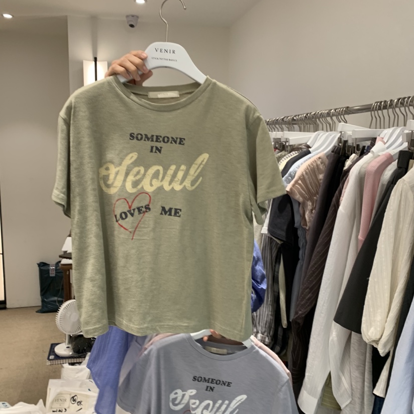 VENIR-a韓國直郵女士新品職業26春夏休閑人氣熱賣推薦T恤VENIR-aT恤圖色2
