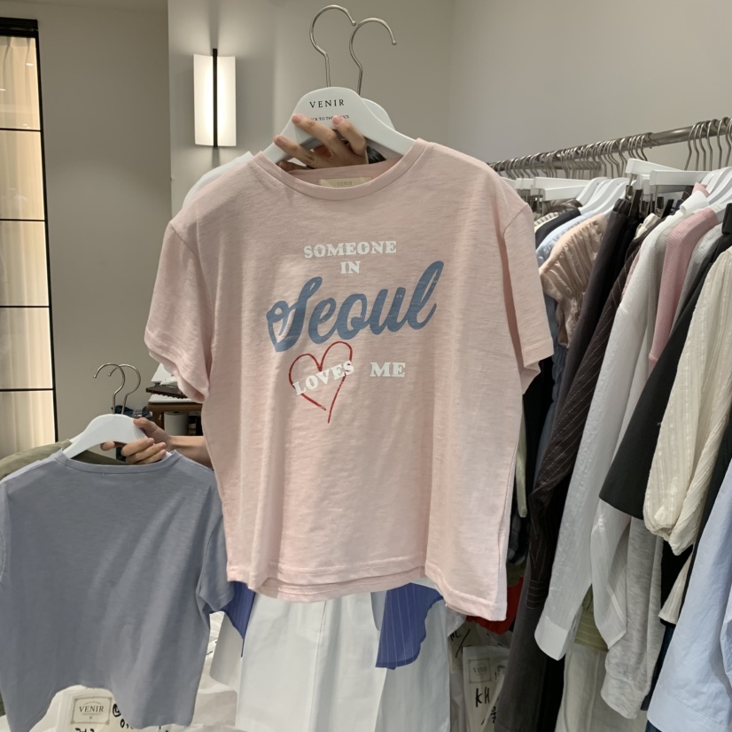 VENIR-a韓國直郵女士新品職業26春夏休閑人氣熱賣推薦T恤VENIR-aT恤圖色3